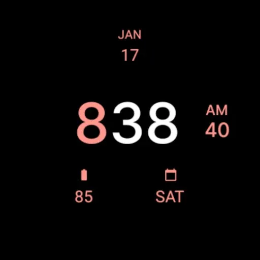 Black One Watch Face screenshot 8