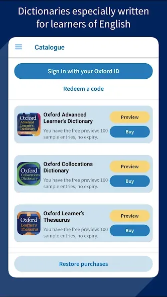 Oxford Advanced Learner's Dict screenshot 1