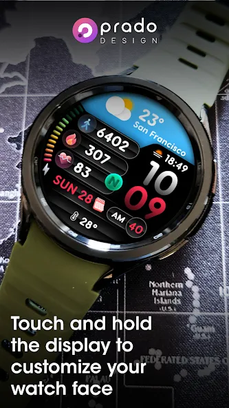 PRADO 68 Digital Watch Face screenshot 3