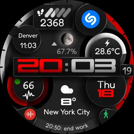 Digital Watch Face CUE110 screenshot 9