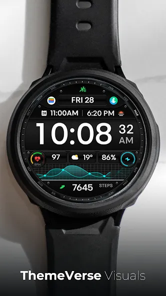 TVV Sport 7 Digital Watch Face screenshot 1