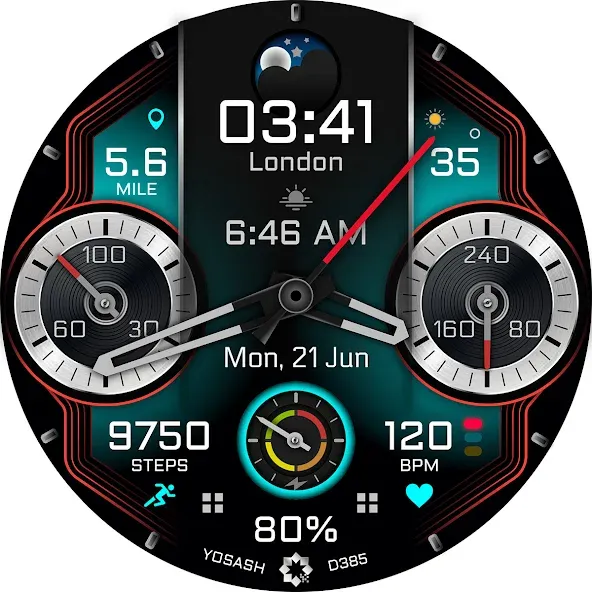 D385 Analog Watch face screenshot 25