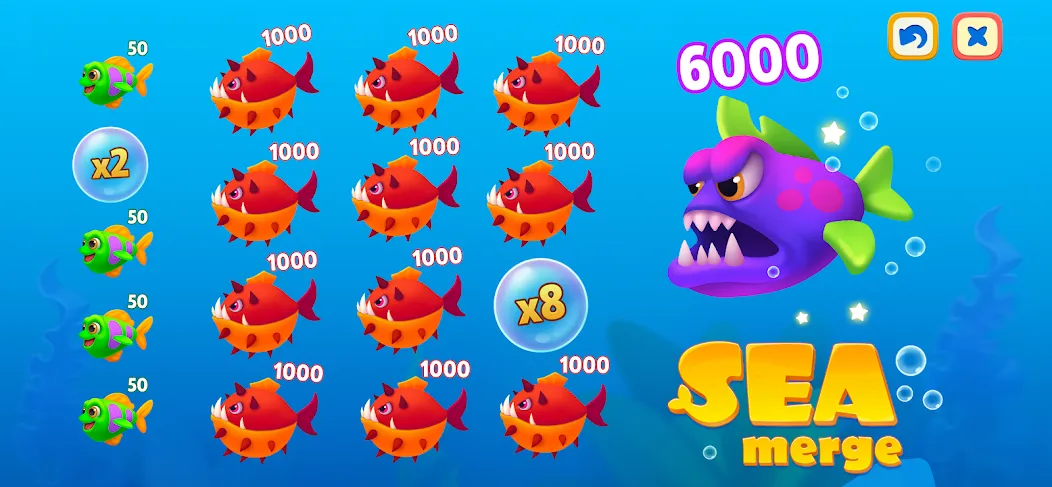 Sea Merge: Fish & Merging Game screenshot 1