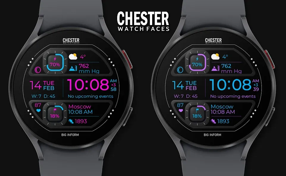 Chester Big inform watch face screenshot 5