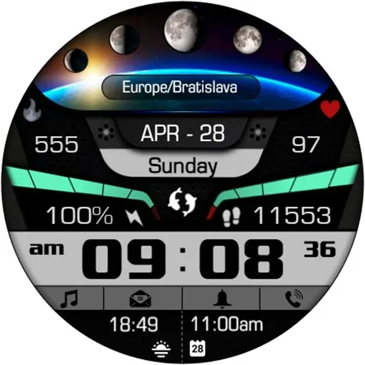 Astronomy Moon Galaxy Watch 73 screenshot 19