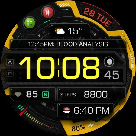 MD316 Digital Watch Face screenshot 11