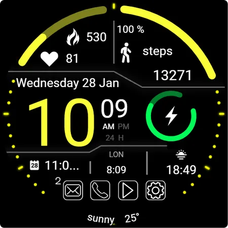 TMZ Tactical HUD Watch Face screenshot 24
