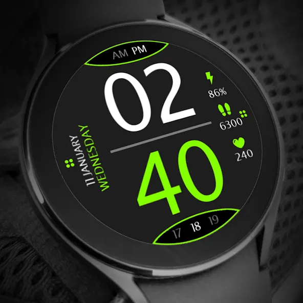 Digital Watch Face Key 016 screenshot 8