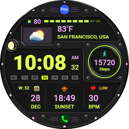 WFP 125 Digital watch face screenshot 37