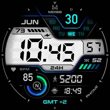 MD198: Digital watch face screenshot 7