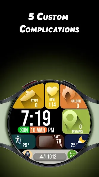 Colorful Tiles - Watch face screenshot 6