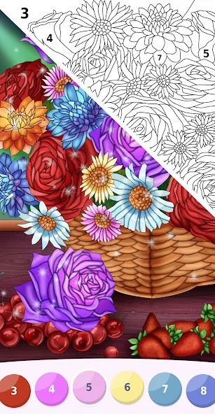 Relax: colorear por número screenshot 3