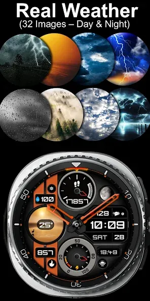 Weather Hybrid Watch Face A6 screenshot 2