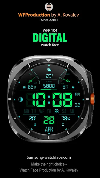 WFP 104 LCD watch face screenshot 1