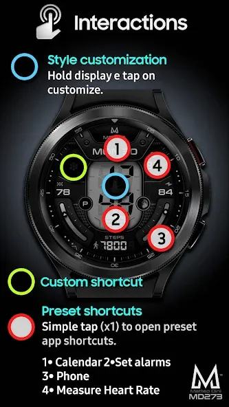MD273 Digital watch face screenshot 8