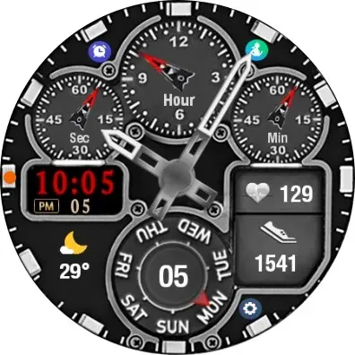 N-SPORT590 RedHybird WatchFace screenshot 11