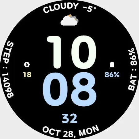 AWD CUTE W watch face screenshot 15