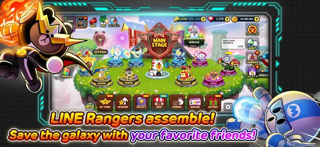 LINE Rangers: Brown-Cony Wars! screenshot 4
