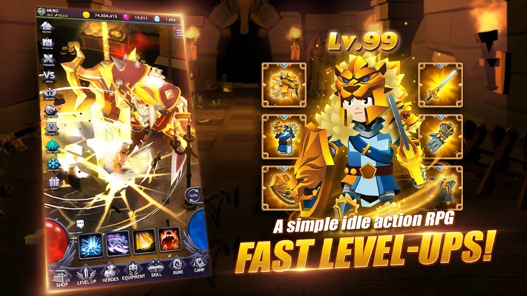 AFK Dungeon : Idle Action RPG screenshot 1