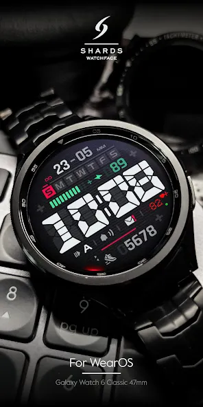 SH102 Watch Face, WearOS watch screenshot 2