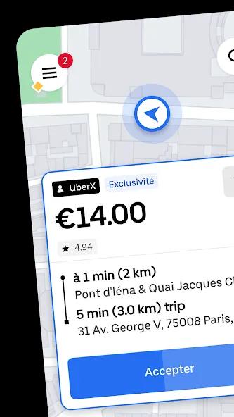 Uber Driver - Appli chauffeurs screenshot 1