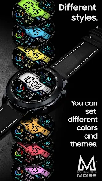 MD198: Digital watch face screenshot 4