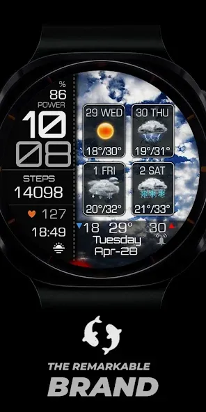 Weather 4 Days Digital Wear OS screenshot 1