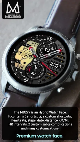 MD299 Analog watch face screenshot 2