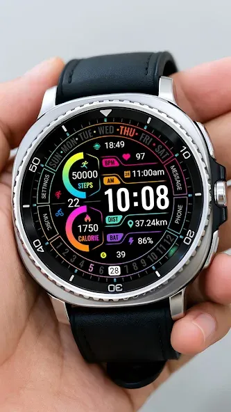 Gradient Line ZKin Watch Face screenshot 6