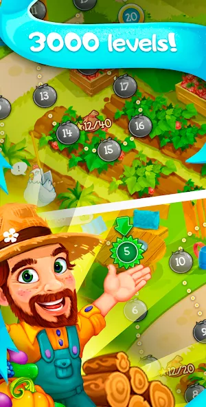 Funny Farm match 3 game screenshot 5