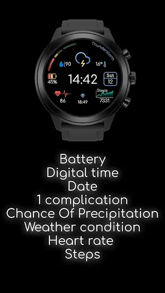 Digital Watchface D14 screenshot 2