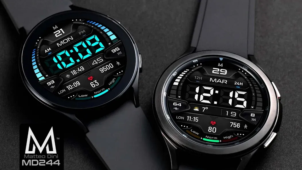 MD244 Digital watch face screenshot 1