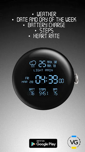 LCD Watch face screenshot 2