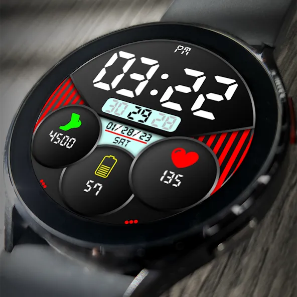 Key018 Digital Watch Face screenshot 1