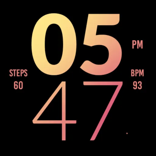 Peach Large Watch Face screenshot 6