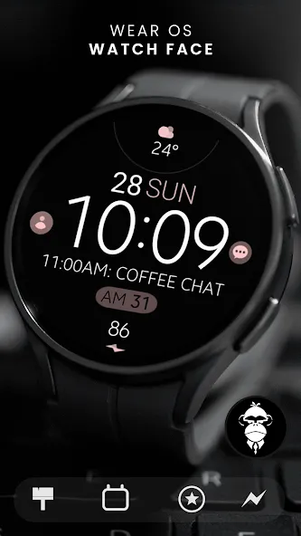 Battery Rose Gold watch face screenshot 1