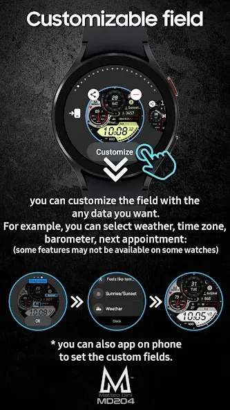 MD204 - Digital watch face screenshot 4