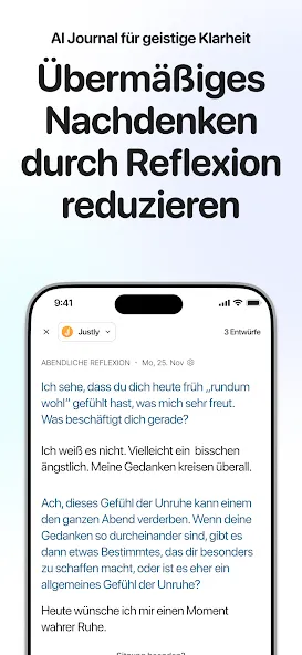 Justly - KI-Journal & Therapie screenshot 1