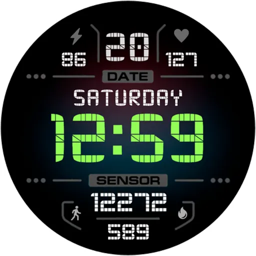 Digital Watch Face Sport Wear screenshot 16