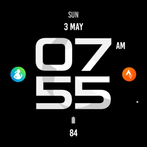 Superior Black Watch Face screenshot 5