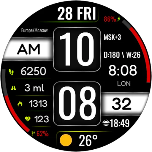 DIGI STRUMAN URX134 Watch face screenshot 14