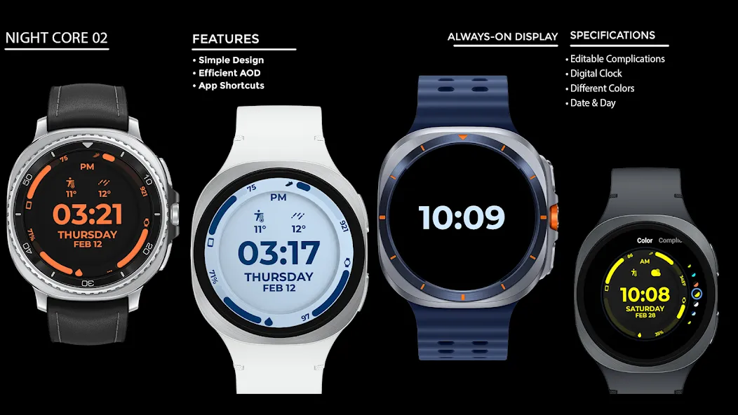 Night Core 02 Digital Watch screenshot 15