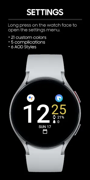 JHW Digital Plus: Watch face screenshot 3
