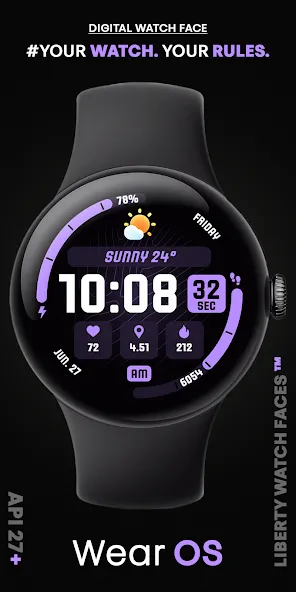 MARATHON Digital Watch Face screenshot 5