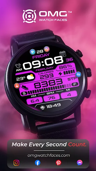OMG 193 Digital Watch Face screenshot 4