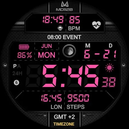 MD112B Digital watch face screenshot 28