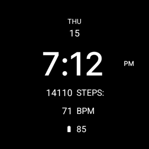 Black Fitness Watch Face screenshot 6