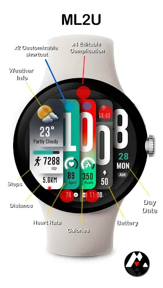 ML2U 250 Watch Face screenshot 2