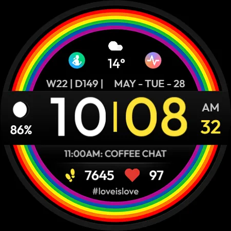 TVV Pride Digital Watch Face screenshot 7