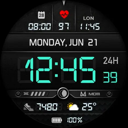 MD111 Digital watch face screenshot 26